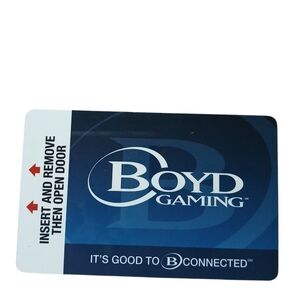 Blue and White Casino Loyalty Card for Gaming Rewards Boyd Gaming California